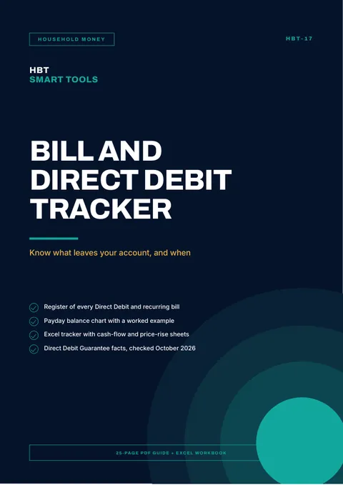 View 2: Sample page 1 from Bill and Direct Debit Tracker