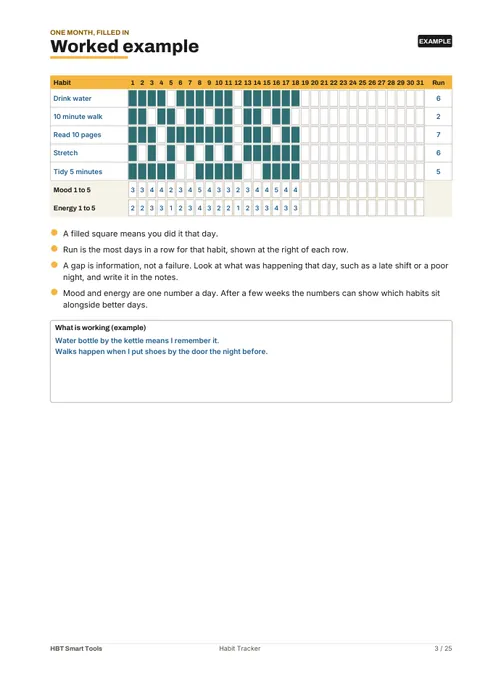 View 4: Sample page 3 from Habit Tracker Printable