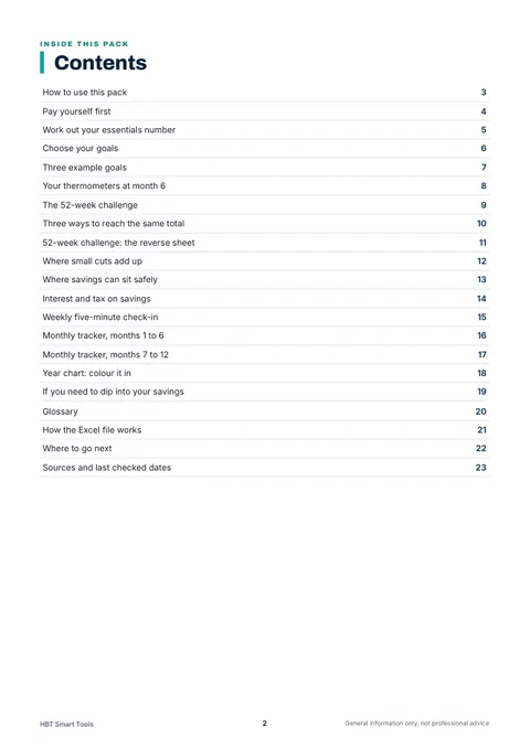 View 3: Sample page 2 from Cost-of-Living Savings Chart