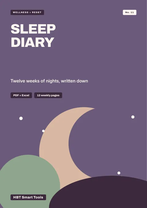 View 2: Sample page 1 from Sleep Diary
