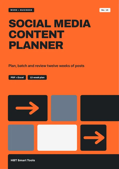 View 2: Sample page 1 from Social Media Content Planner